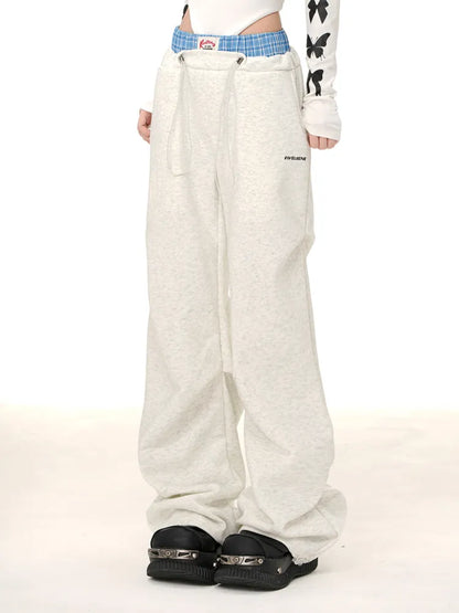 Blokette Pants Core Blue Waistband Gray/Dark Light Plaid