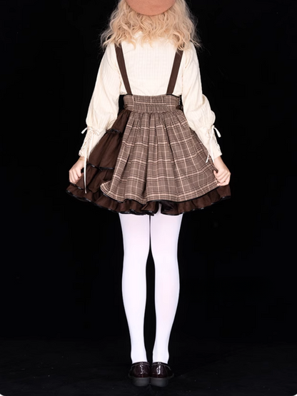 Rosette Black/White Lolita Tights