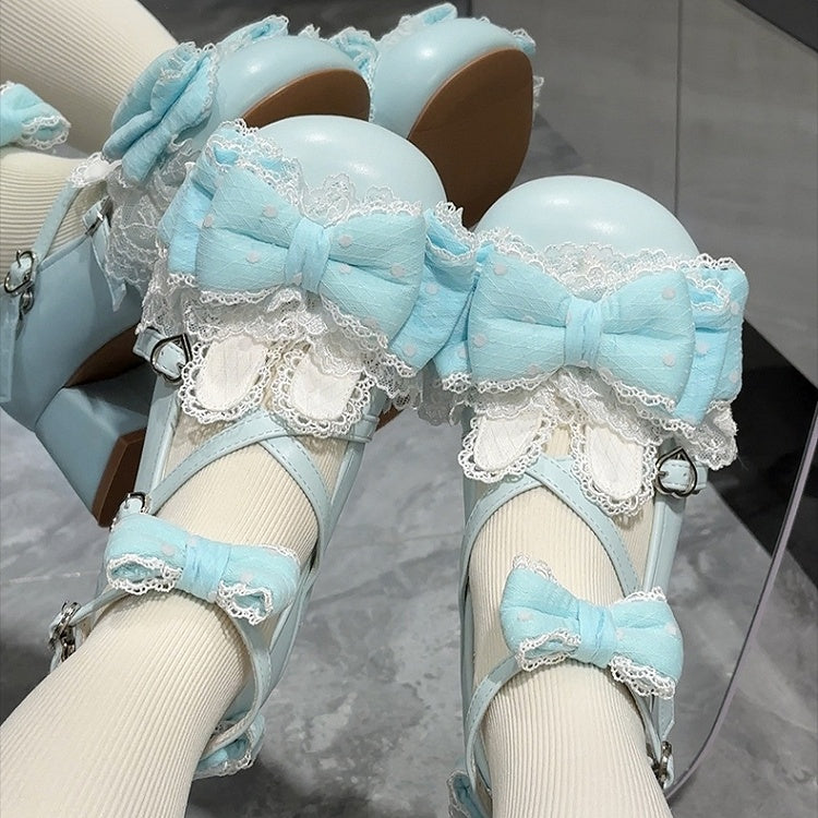 Ear Blue Bunny - Design Low-heel/Mid-heel Janes Mary