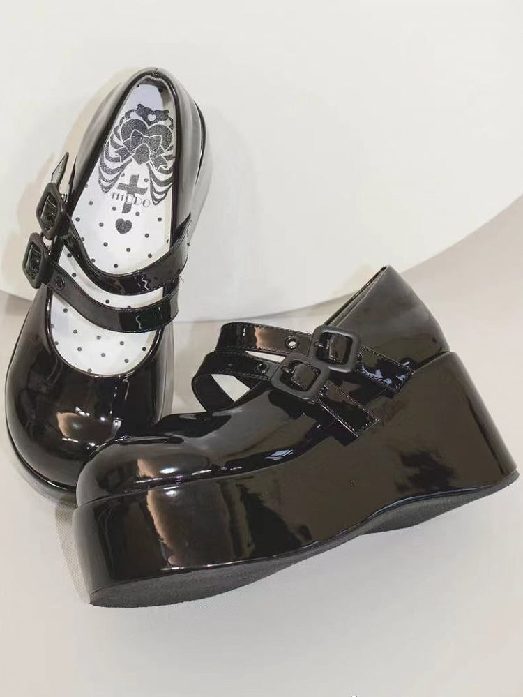 Mary Buckles Platform Dual Black with Lolita Janes Sweet