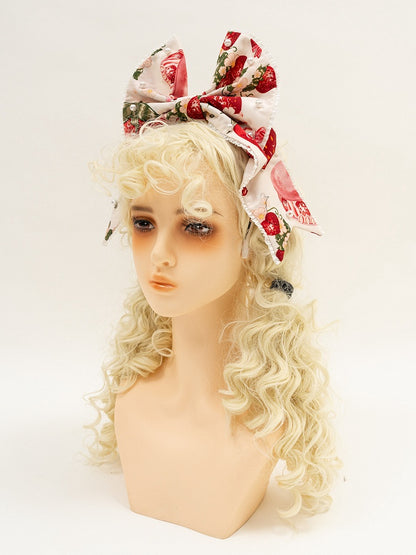 Black / Pink Strawberry Bowknot KC