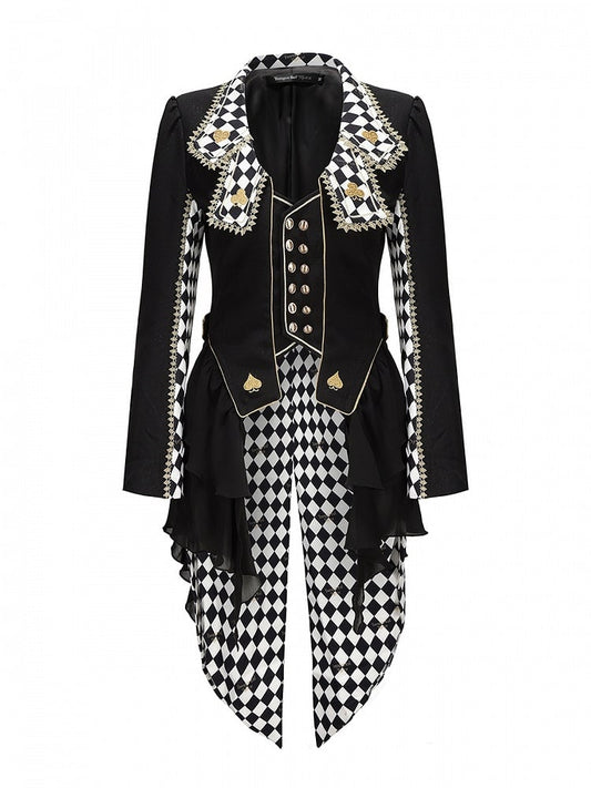 Aristocrat Lolita Wonderland Alice Schwarzer Ouji Kariert im Frack Vibes