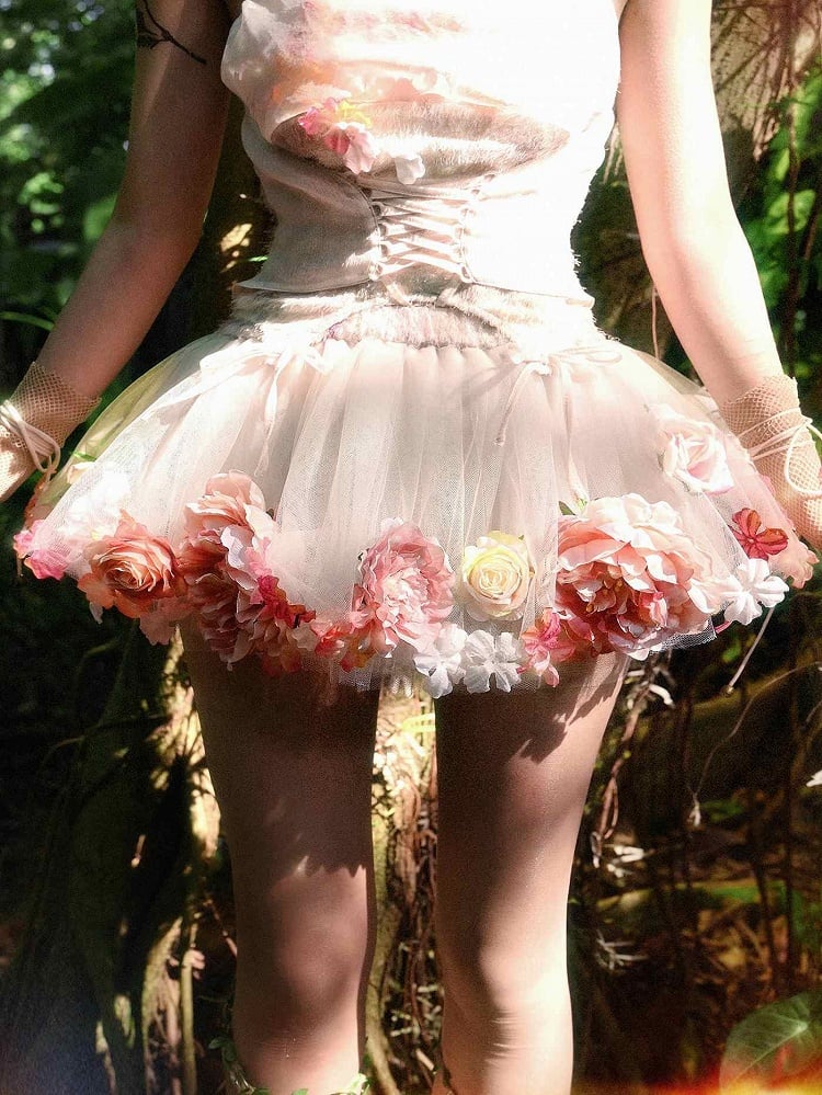 Shorts Floral Lining Fairy Bloomer Petticoat with