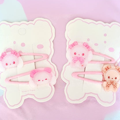Barrettes à cheveux Yume Kawaii motif lapin