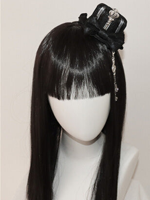 With Charm Crown Chain Black Mini Silver Hat Notes And Musical