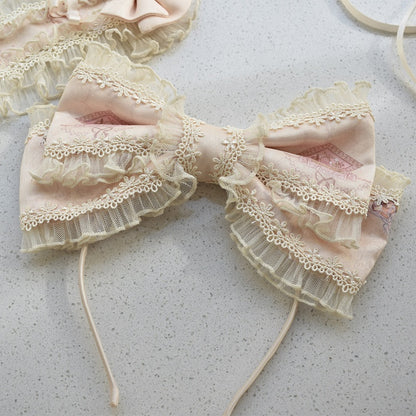 / Beige Pink Bowknot KC Mint Blue