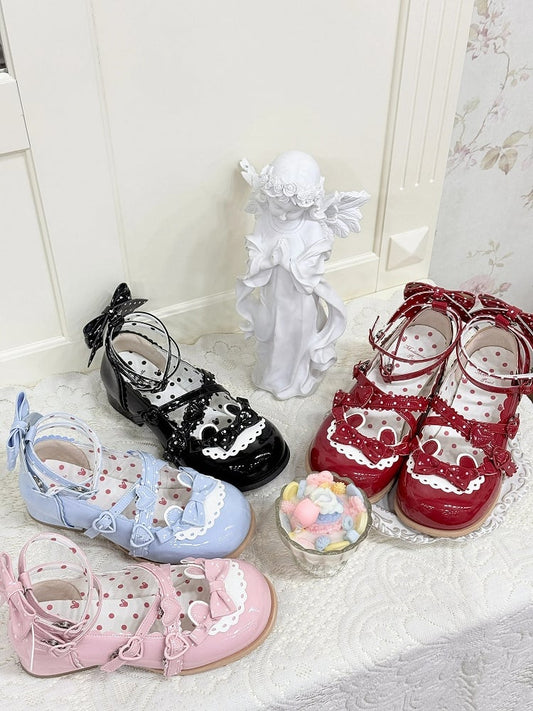 Blue Jane Lolita / Schuhe Schwarz Rot Pink Sweet Mary