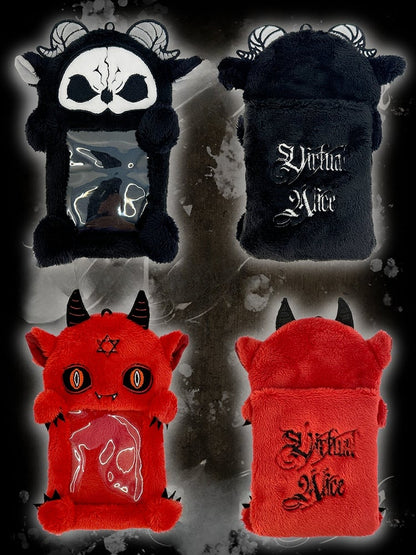 Red Devil Gothic Plush Card Holder