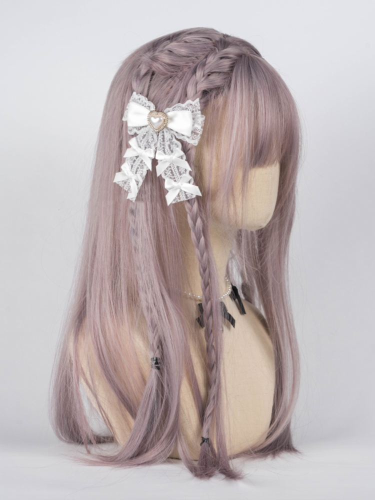 4 Colors Jirai Kei Bows Heart Lace Hairclip