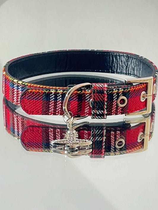 Red Plaid Punk Choker