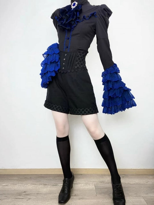 Corset Black Belt High Shorts Waist Boned Ouji Prince Lolita