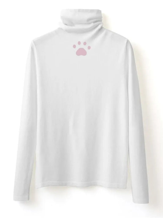 98CM und Ausverkaufsgröße Pfoten-Büstendruck Katze Weiß für Herbst Top XL Winter