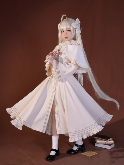 Yosuga no Sora Kasugano Sora Long Sleeves Dress and Rabbit Ears Cape Lolita-Style Cosplay Costume