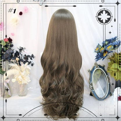 Under Bust Length Synthetic Wig with Bangs