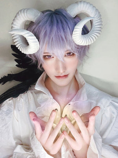 Purple-blue Ombre 28CM  Ouji Short Wig