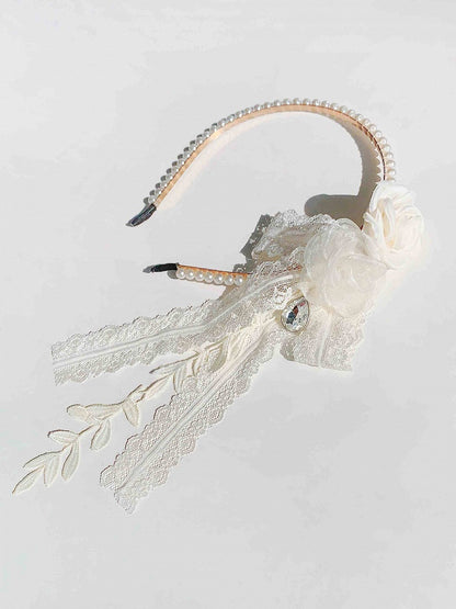 White Flower Bowknot KC