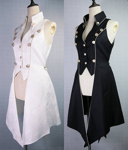 Lolita Side Ouji Veils Detachable White with Long Waistcoat