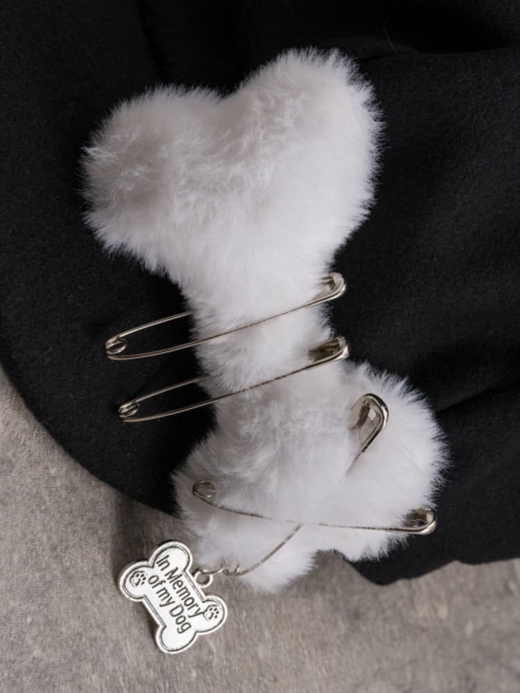 Design Schwarz Gothic Pin Verziert Ohr Hut Baskenmütze Katze Knochen Plüsch