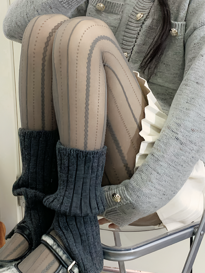 Milk White/Grey/Coffee Tights