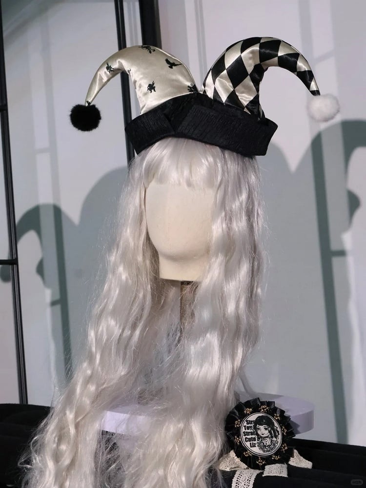 Full Lolita Circus Sleeves Black Set- Vibes Sweet and Puff White