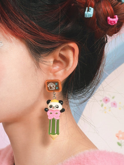 Panda Pencil Design Ear Clip