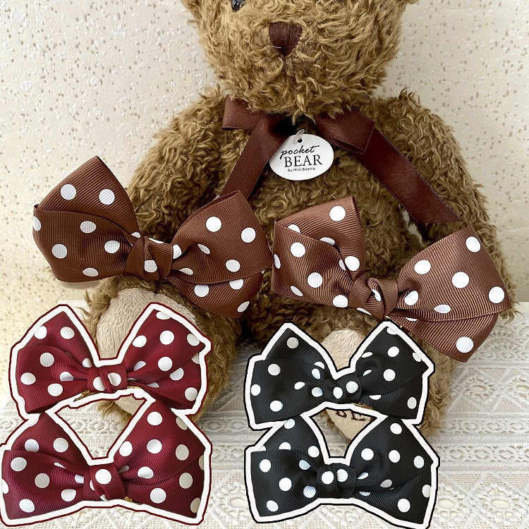 Polka-dot Pattern Bowknot Hairclip