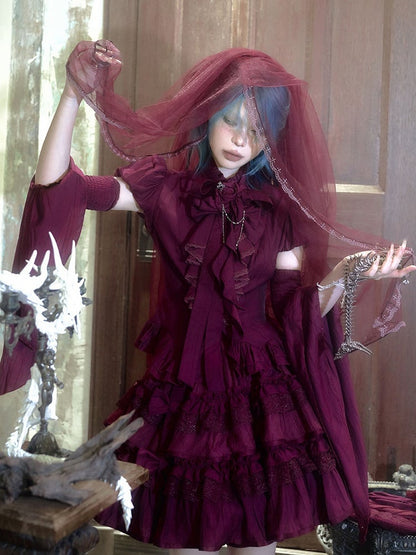 Jupe bouffante gothique lolita violette