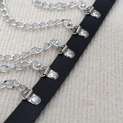 Chain With Black Belt Chest Waist Cyberpunk