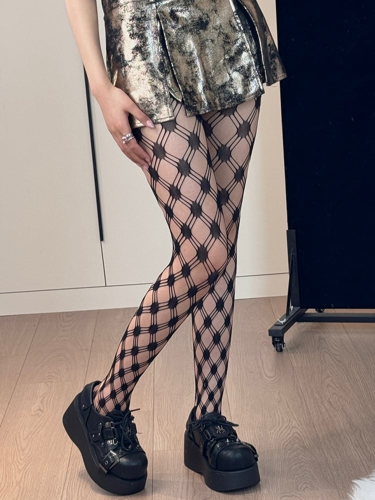 Cut-out Design Punk Color Options 5 Tights