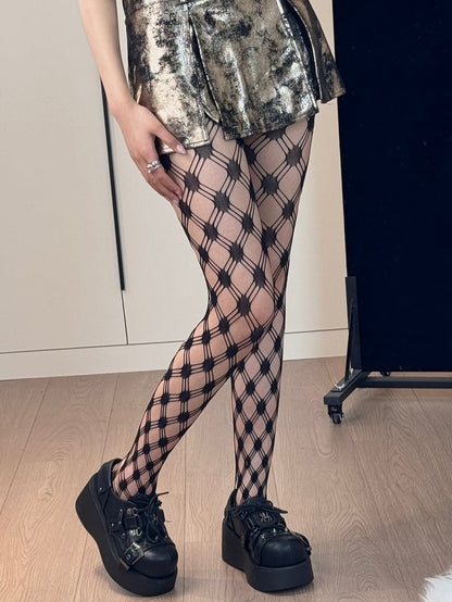 Cut-out Design Punk Color Options 5 Tights
