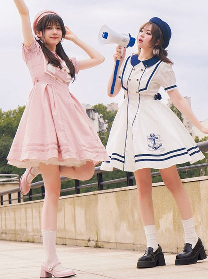 Summer Dress Kula Summer Striped Dress Navy + Elegant