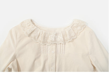 Apricot Round Neck Blouse