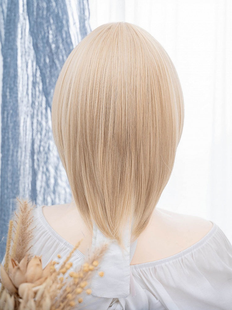 Wig 35CM Hairclips + Blonde Double Straight Accessories Length