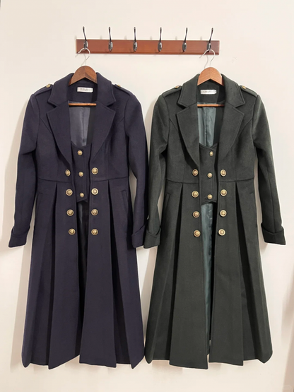 Dark Blue Ouji Fashion Lolita Gothic Prince Winter Woolen Coat