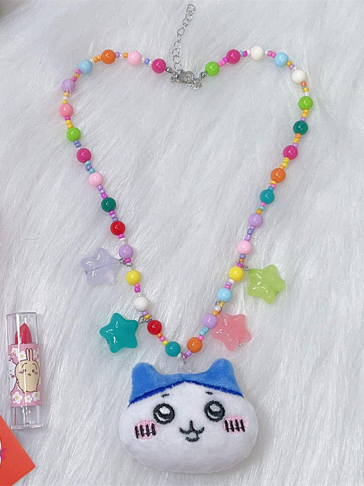 Dreamy Cartoon Pendant Beaded Necklace