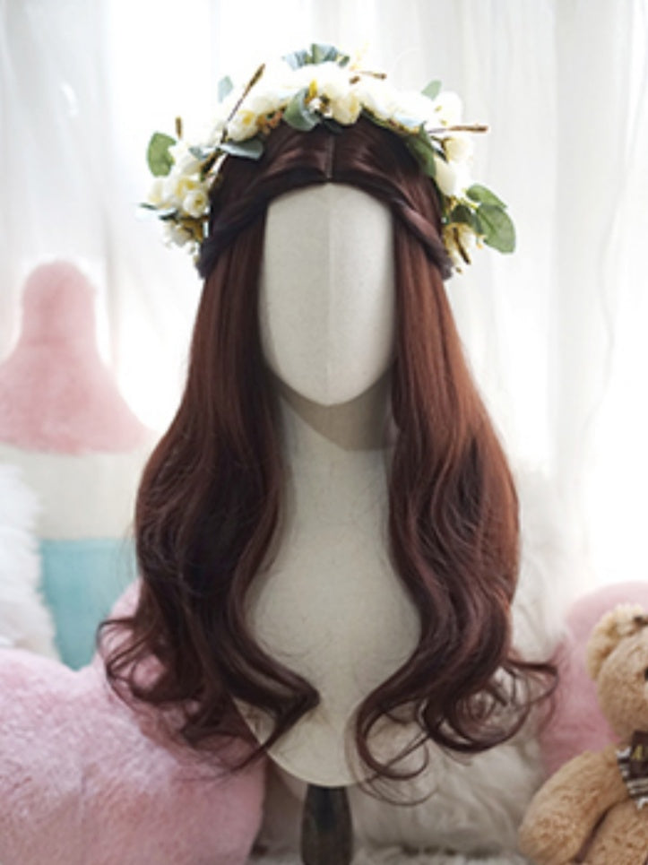Dark Brown Long Wavy Wig