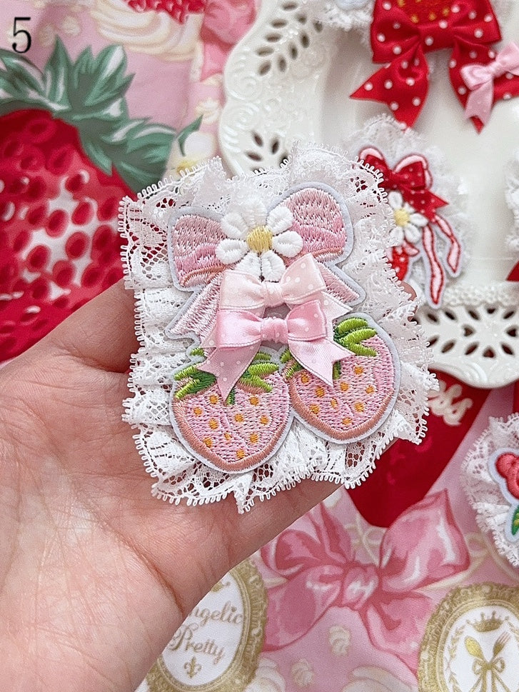 Brooch 6 Options Bear/Cherry/Strawberry