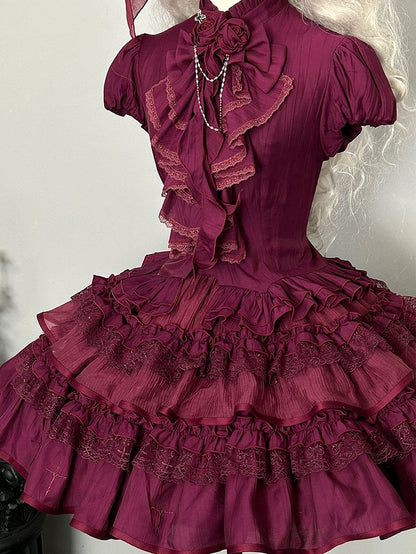 Jupe bouffante gothique lolita violette