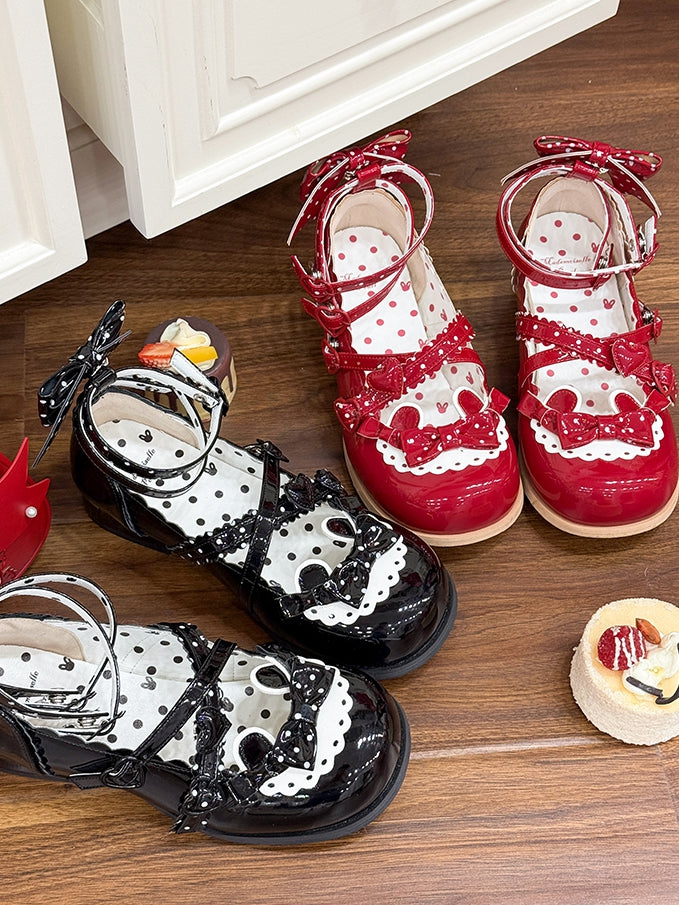 Blue Jane Lolita / Schuhe Schwarz Rot Pink Sweet Mary
