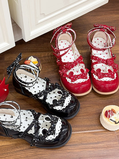 Blue Jane Lolita / Schuhe Schwarz Rot Pink Sweet Mary