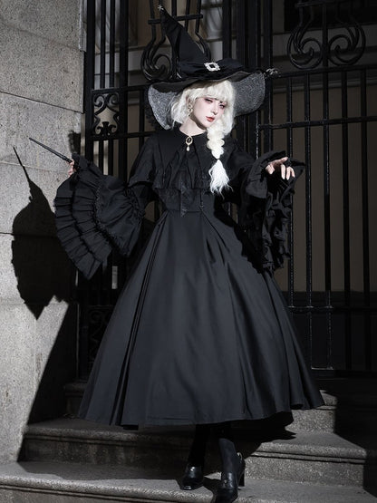 Chapeau de sorcière gothique noir Lolita