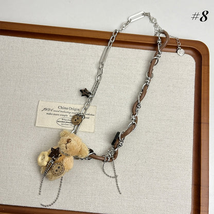 Teddy Bear Plush Necklace/Ring/Bracelet