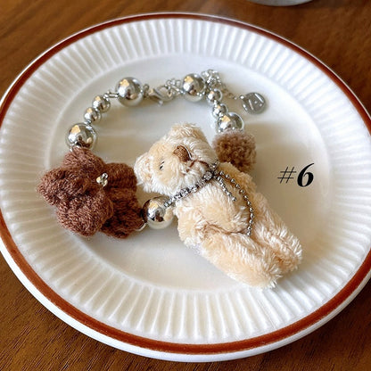 Teddy Bear Plush Necklace/Ring/Bracelet
