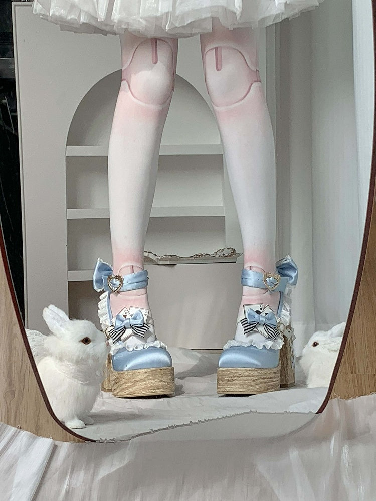 Alice im Wunderland Vibes Alice Blue Sweet Lolita Plateau Mary Janes