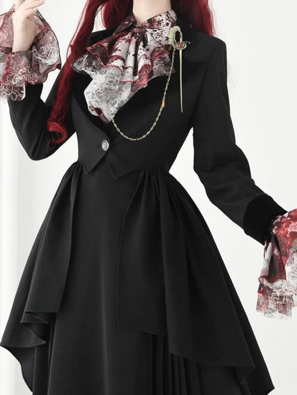 Black Ouji Fashion Gothic Lolita Tail Blazer