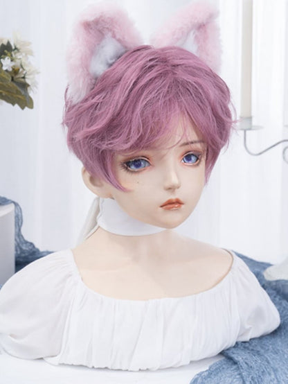 Peach Pink Ouji Short Wig