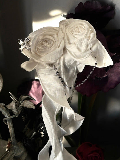 Red/White/Dark Blue/Pink/Purple Gothic Lolita Rosette Brooch