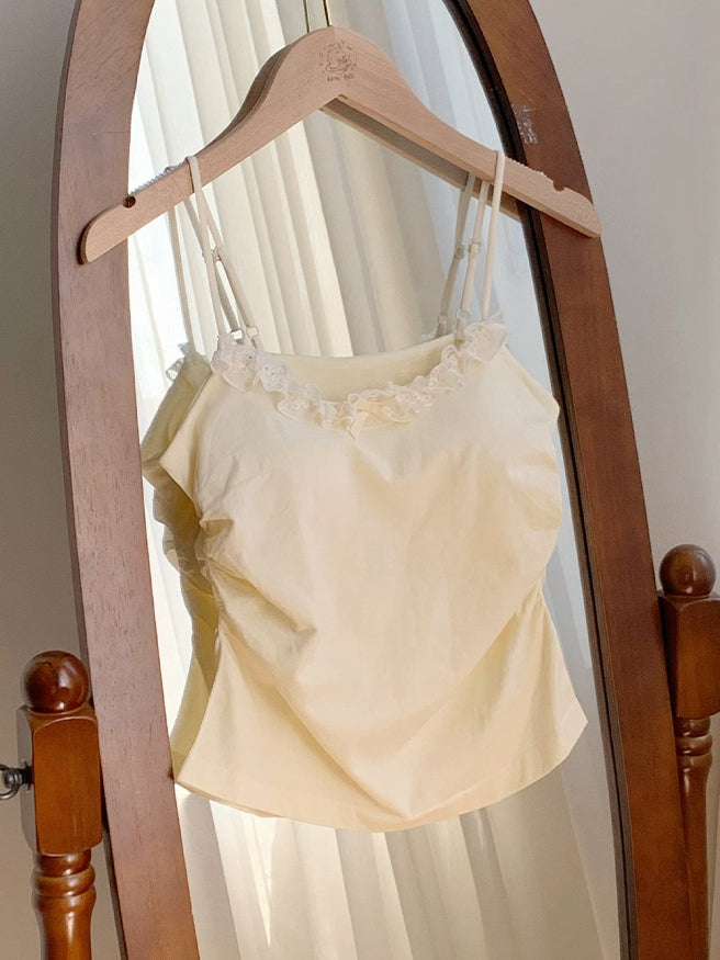 Comfortable Apricot Cups Underwire Cami Top Summer with