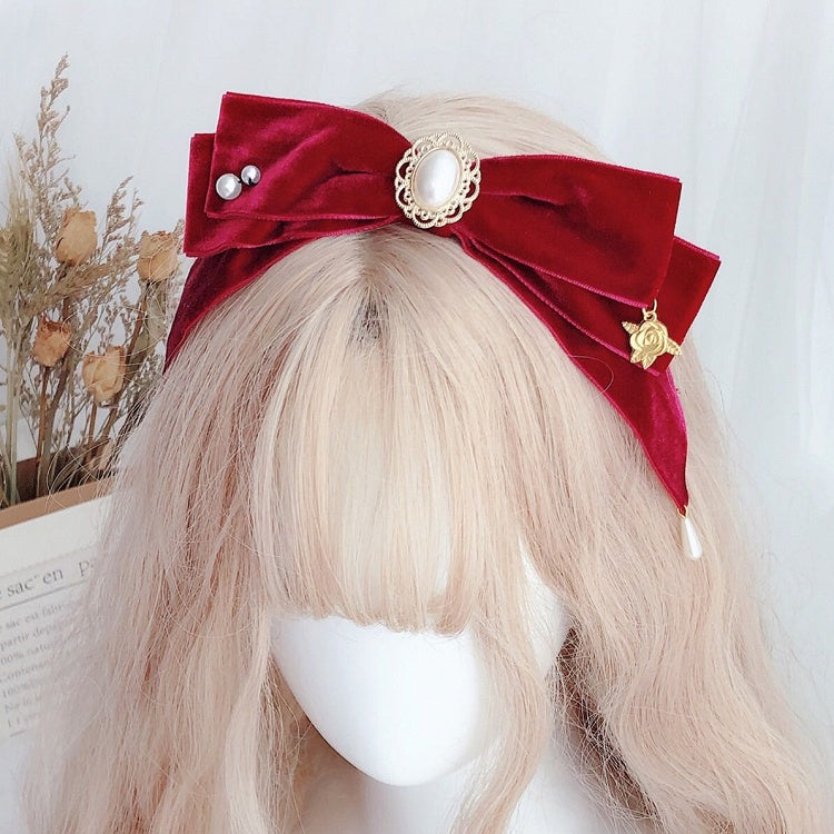 Rote KC Hood Riding Little Beaded Decorated Vibes Bowknot