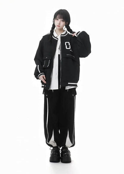Black Elastic Cuff Sweat Pants